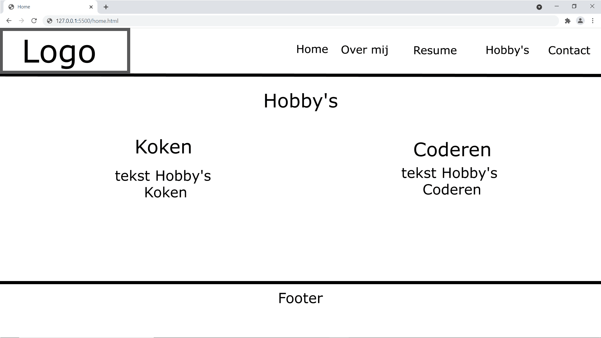 Schets Tussenpagina Hobby's'